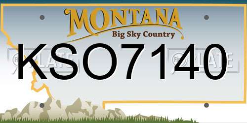 KSO7140 Montana License Plate