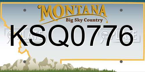 KSQ0776 Montana License Plate