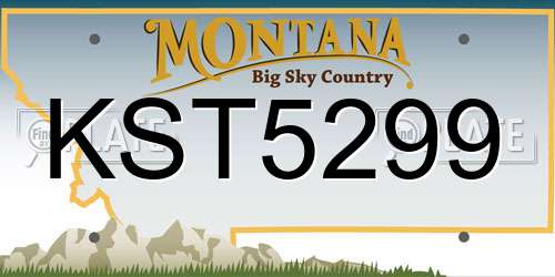 KST5299 Montana License Plate
