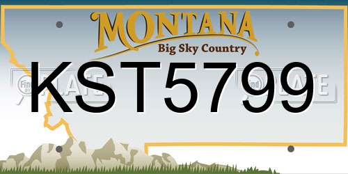 KST5799 Montana License Plate