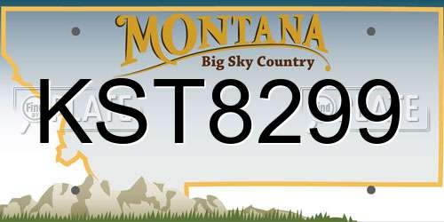 KST8299 Montana License Plate
