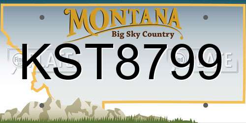 KST8799 Montana License Plate