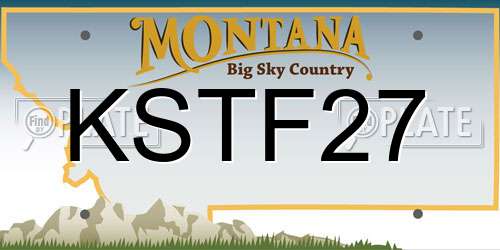 KSTF27 Montana License Plate