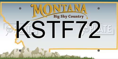 KSTF72 Montana License Plate