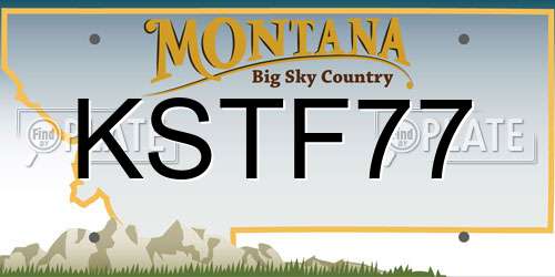 KSTF77 Montana License Plate