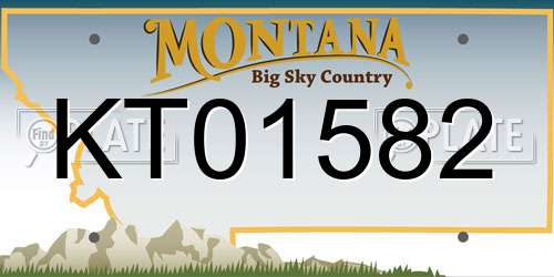 KT01582 Montana License Plate