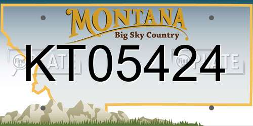 KT05424 Montana License Plate