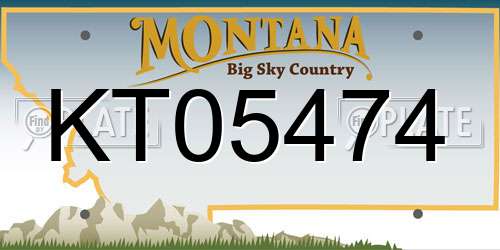 KT05474 Montana License Plate