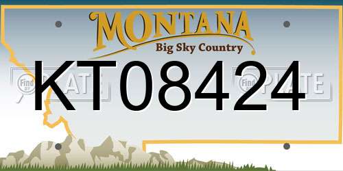 KT08424 Montana License Plate