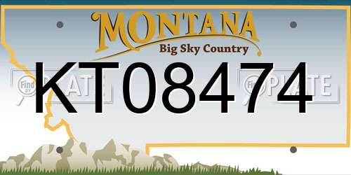 KT08474 Montana License Plate
