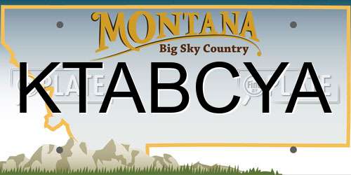 KTABCYA Montana License Plate