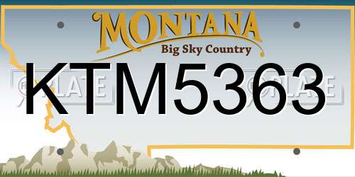 KTM5363 Montana License Plate