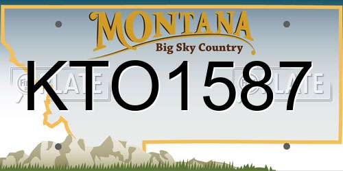 KTO1587 Montana License Plate
