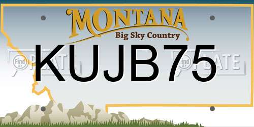 KUJB75 Montana License Plate