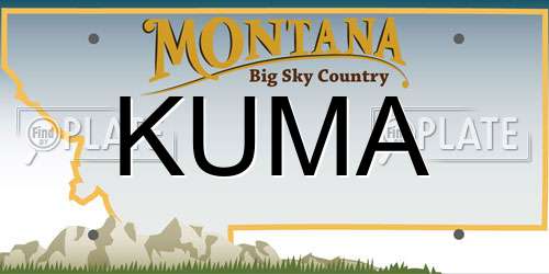 KUMA Montana License Plate