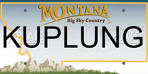KUPLUNG Montana License Plate