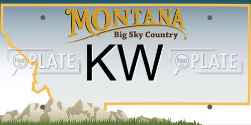 KW Montana License Plate