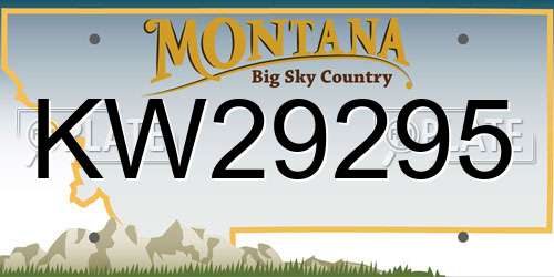 KW29295 Montana License Plate
