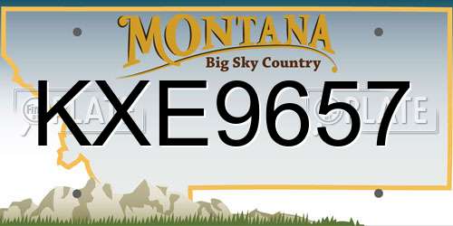 KXE9657 Montana License Plate