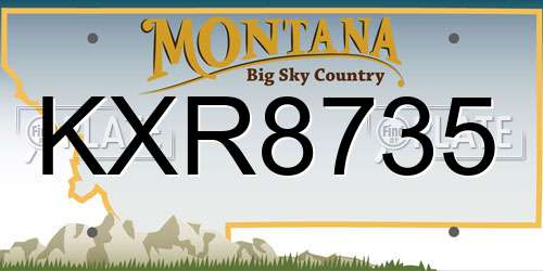 KXR8735 Montana License Plate