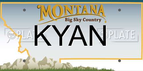 KYAN Montana License Plate