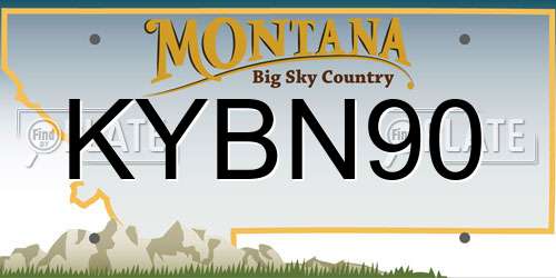 KYBN90 Montana License Plate