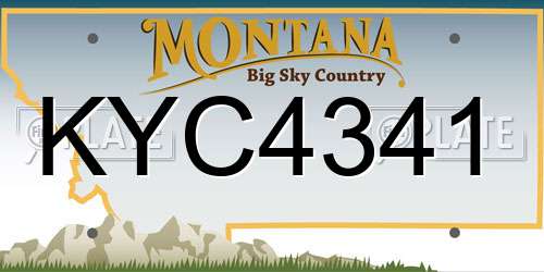 KYC4341 Montana License Plate