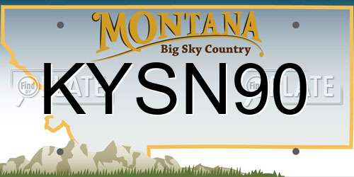 KYSN90 Montana License Plate