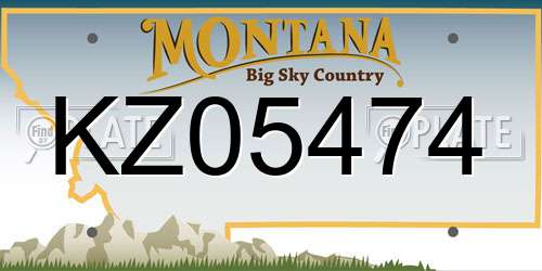 KZ05474 Montana License Plate