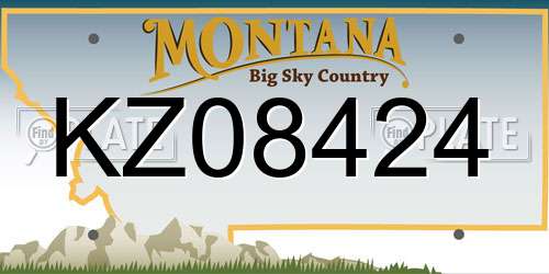 KZ08424 Montana License Plate