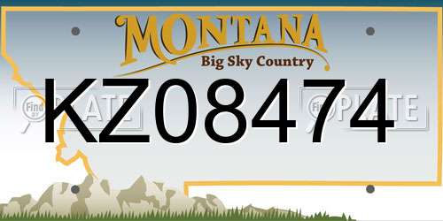 KZ08474 Montana License Plate