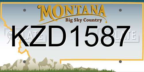 KZD1587 Montana License Plate