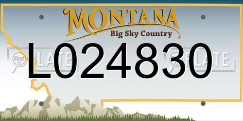 L024830 Montana License Plate