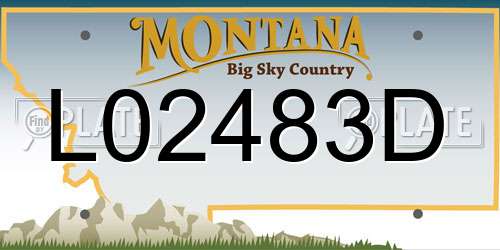 L02483D Montana License Plate