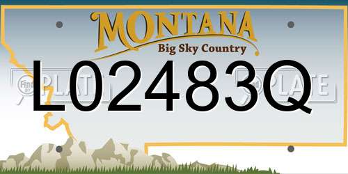 L02483Q Montana License Plate