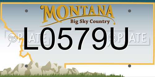 L0579U Montana License Plate