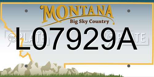 L07929A Montana License Plate