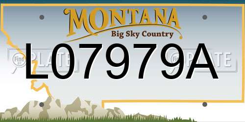 L07979A Montana License Plate