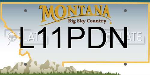 L11PDN Montana License Plate