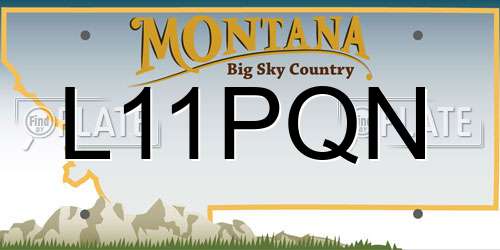 L11PQN Montana License Plate