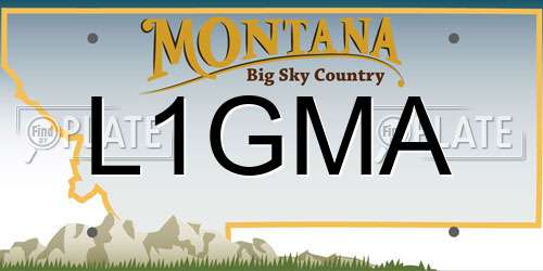 L1GMA Montana License Plate