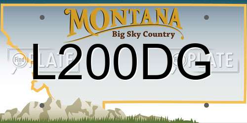 L200DG Montana License Plate