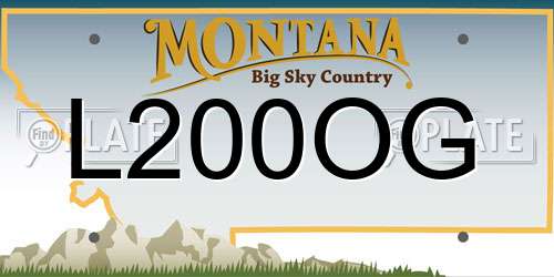 L200OG Montana License Plate