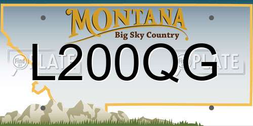 L200QG Montana License Plate