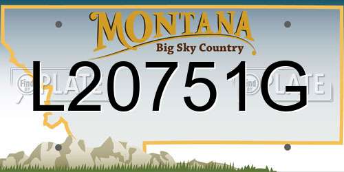L20751G Montana License Plate