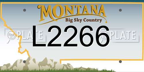 L2266 Montana License Plate