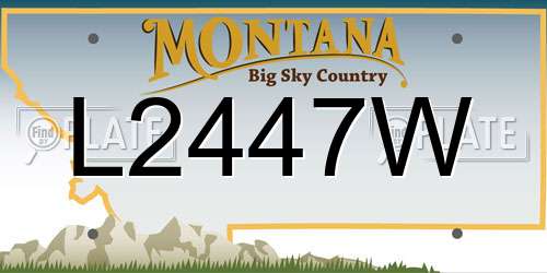 L2447W Montana License Plate