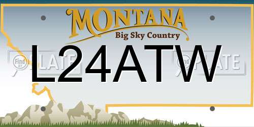 L24ATW Montana License Plate