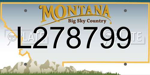 L278799 Montana License Plate