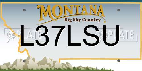 L37LSU Montana License Plate